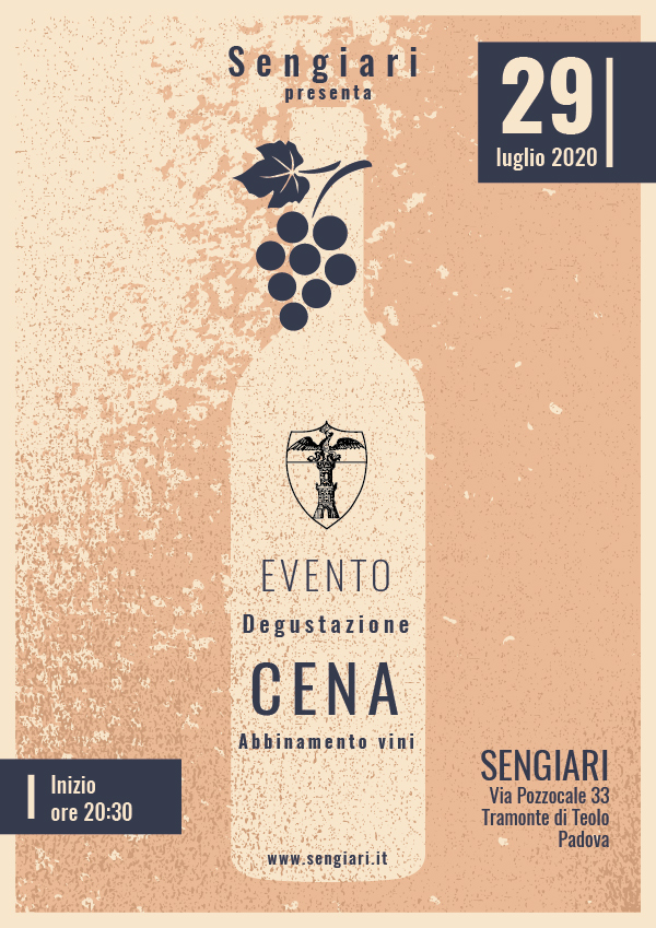 Mercoledì 29 luglio a tavola con i vini Sengiari